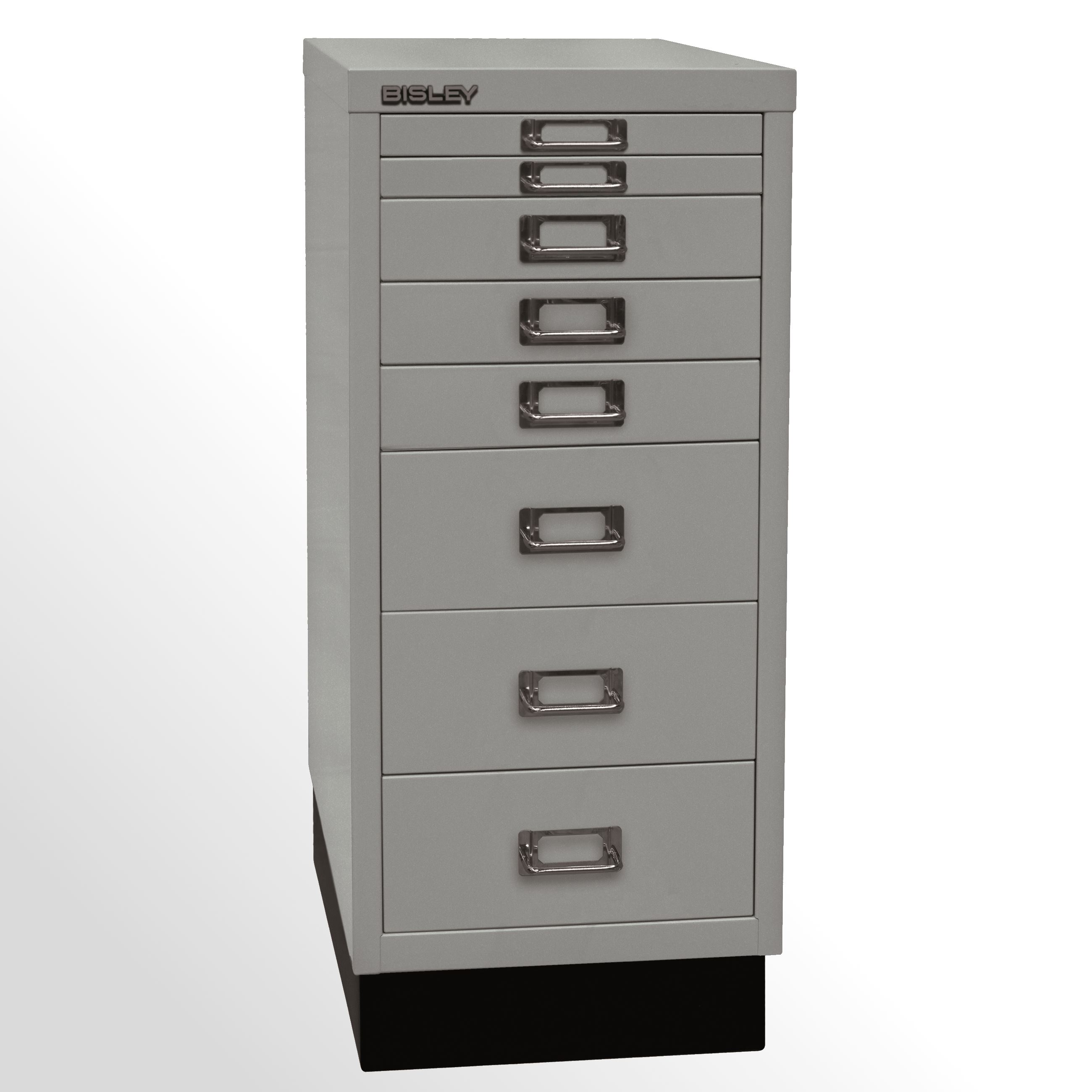 Schubladenschrank - Bisley MultiDrawer™, 29er Serie mit Sockel, DIN A4, 8 Schubladen