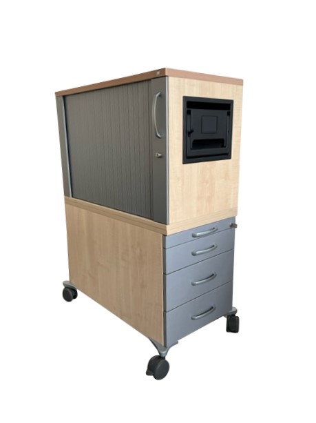 image6cojGensZF3tcj Gebrachter Schärf Rollcontainer mit Rolladenaufsatzelement