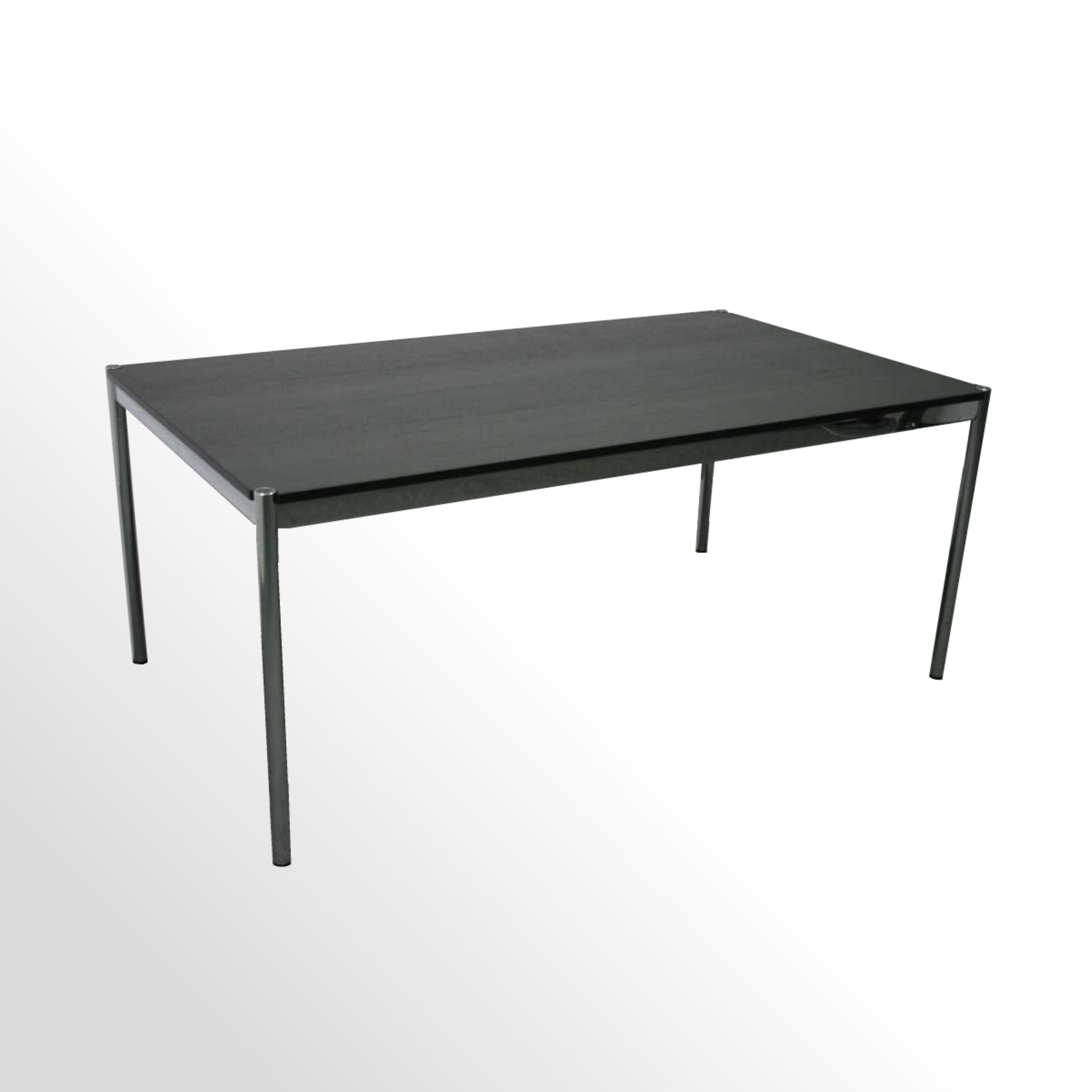 USM-Haller-Schreibtisch-1750x750-Eiche-lackiert-schwarz-1 Gebrauchter USM Haller Arbeitstisch 1750 x 750 mm - Eiche lackiert schwarz