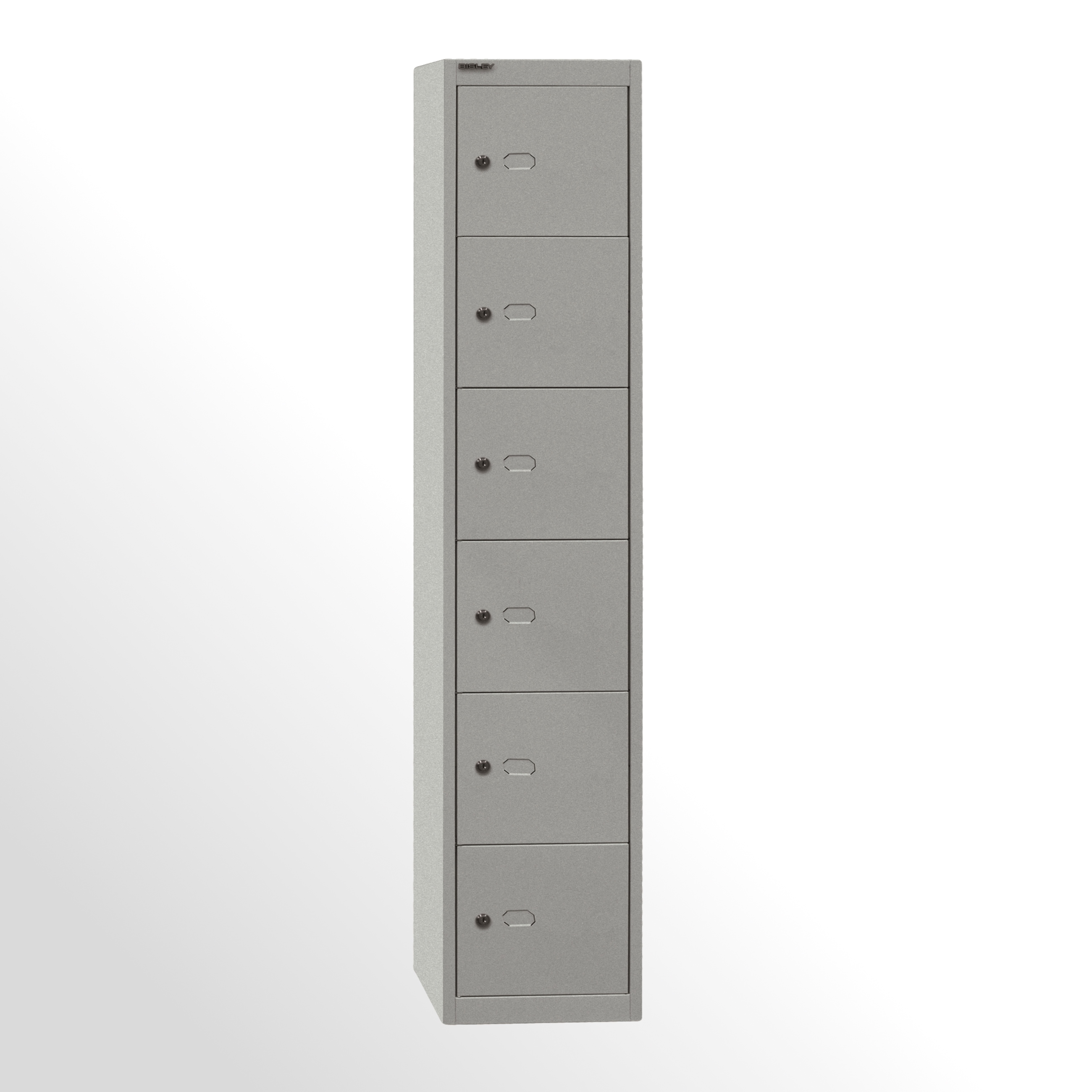Bisley Schließfachschrank Office, 1 Abteil, 6 Fächer, T 305 mm