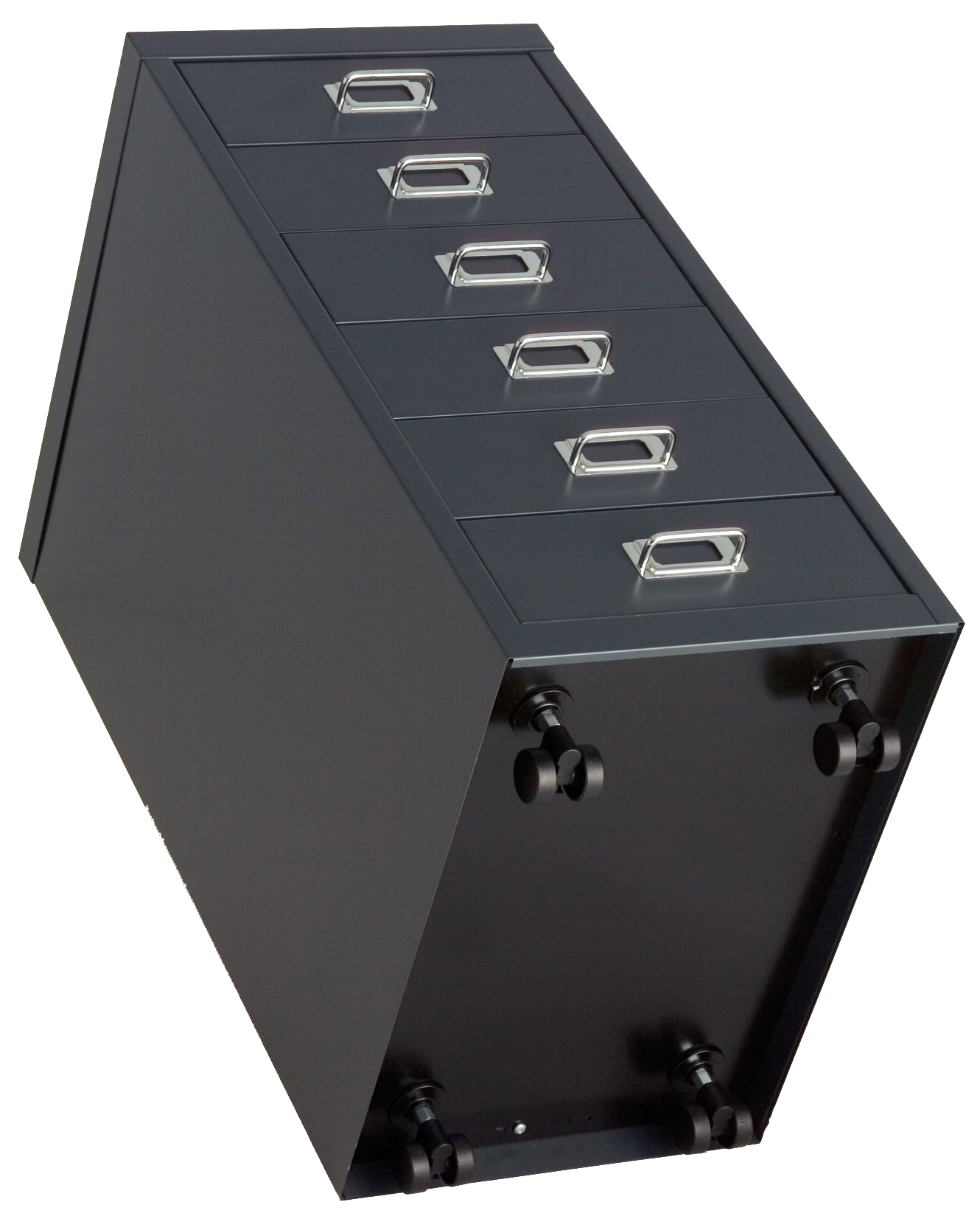 Rollenuntersatz-montiert Bisley MultiDrawer™ Rollenuntersatz für Schubladenschränke 29er + 39er Serie DIN A4