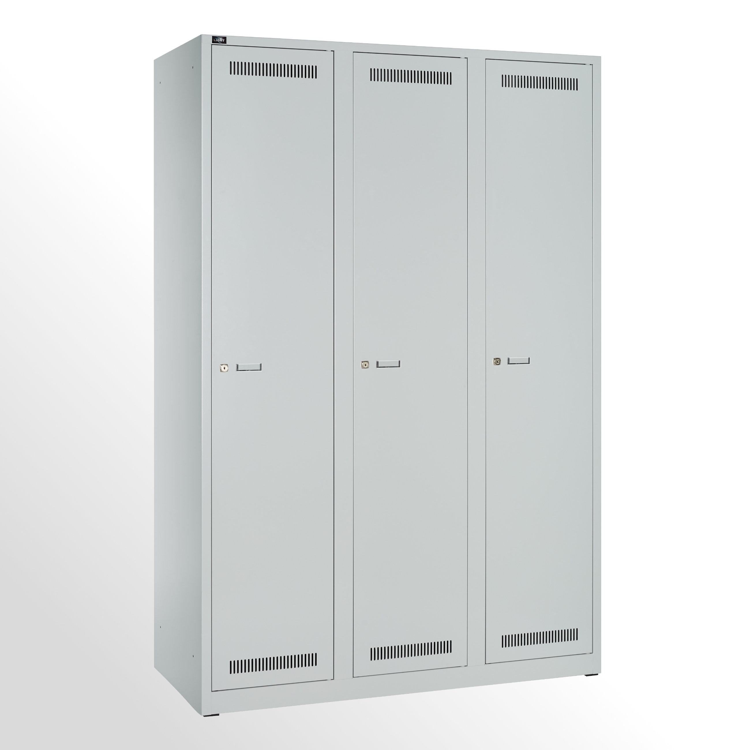 Bisley Garderobenschrank LIGHT 3 Abteile 400, Farbe lichtgrau