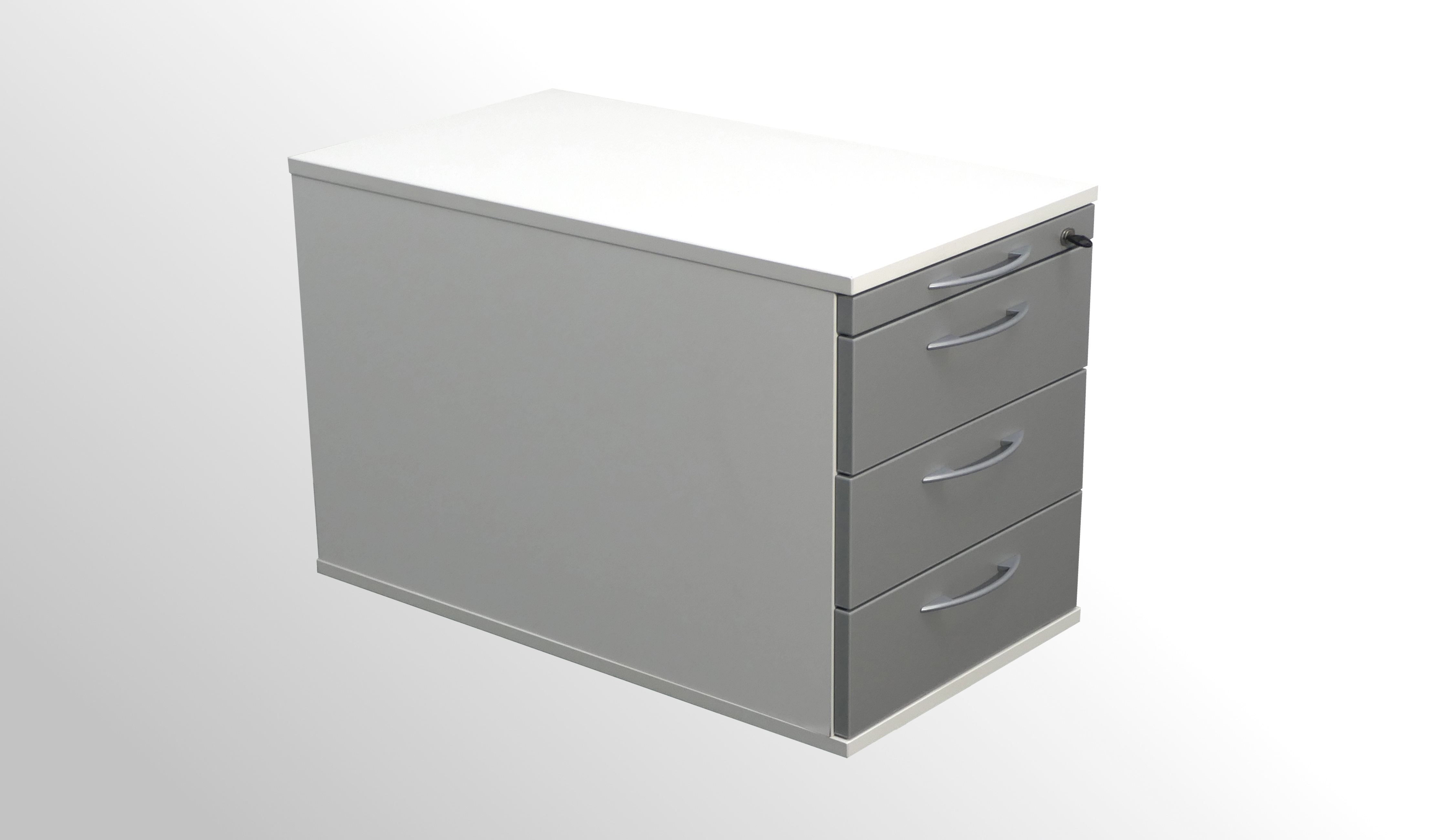 KuN-Rollcontainer-Front-neu-weiss-alu-2 König+Neurath Rollcontainer mit neuer Front - Silberfarben
