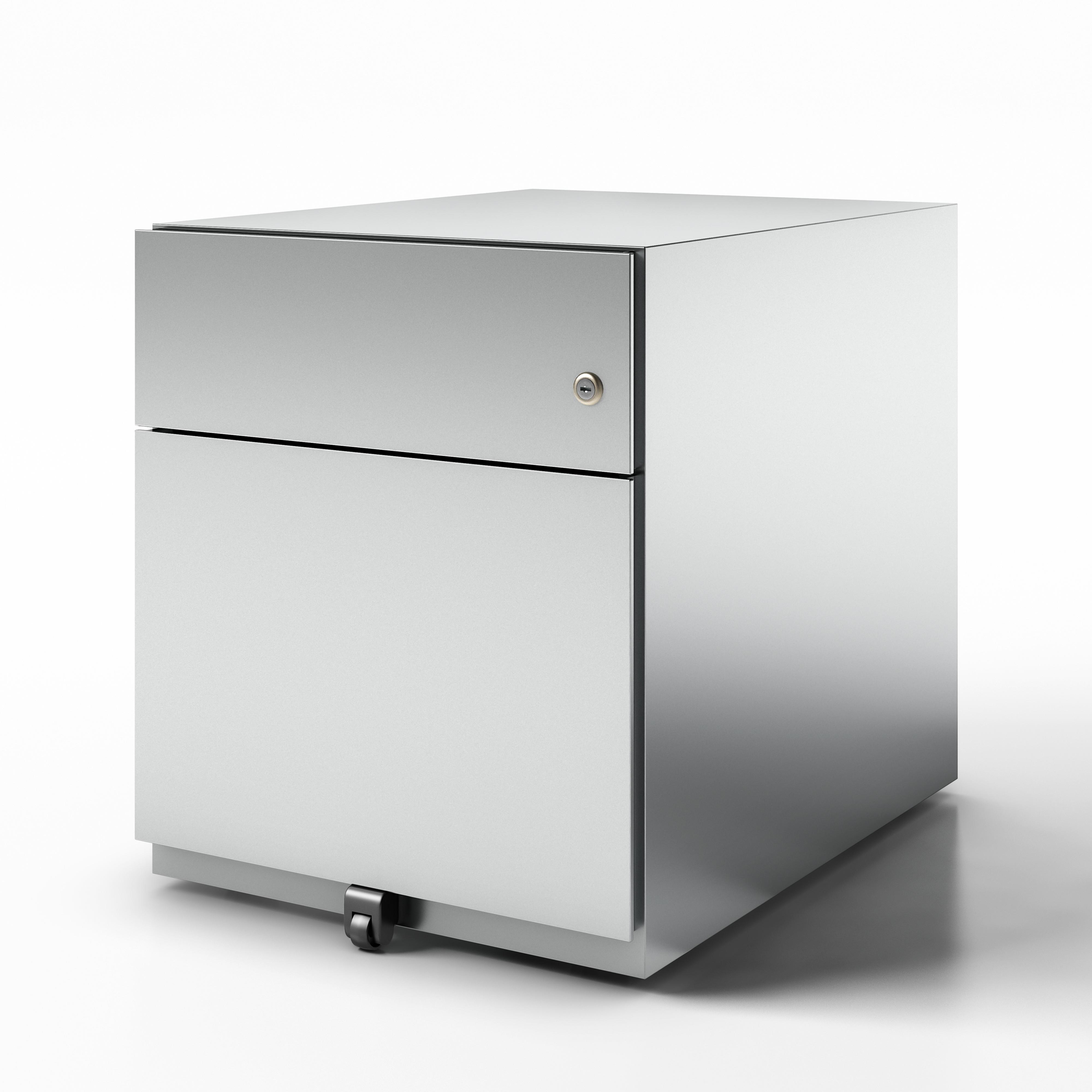 NWA59M7SF355 Bisley Rollcontainer Note™ mit Griffleiste, 1x Schublade, 1x HR-Schublade; T 565 mm