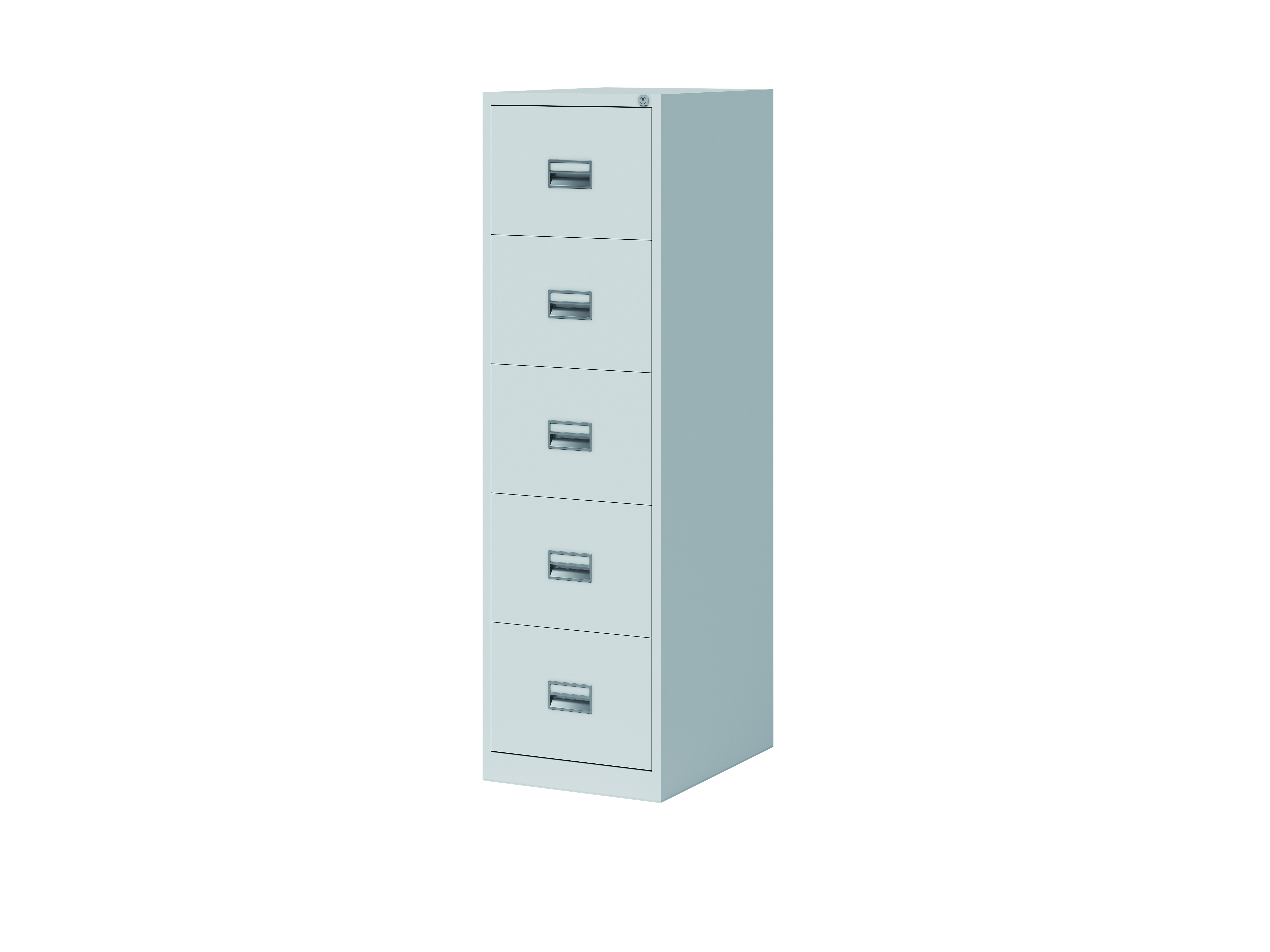 HRE5FF645_R Bisley Hängeregistraturschrank ECO, einbahnig, DIN A4, 5 HR-Schubladen, Farbe lichtgrau