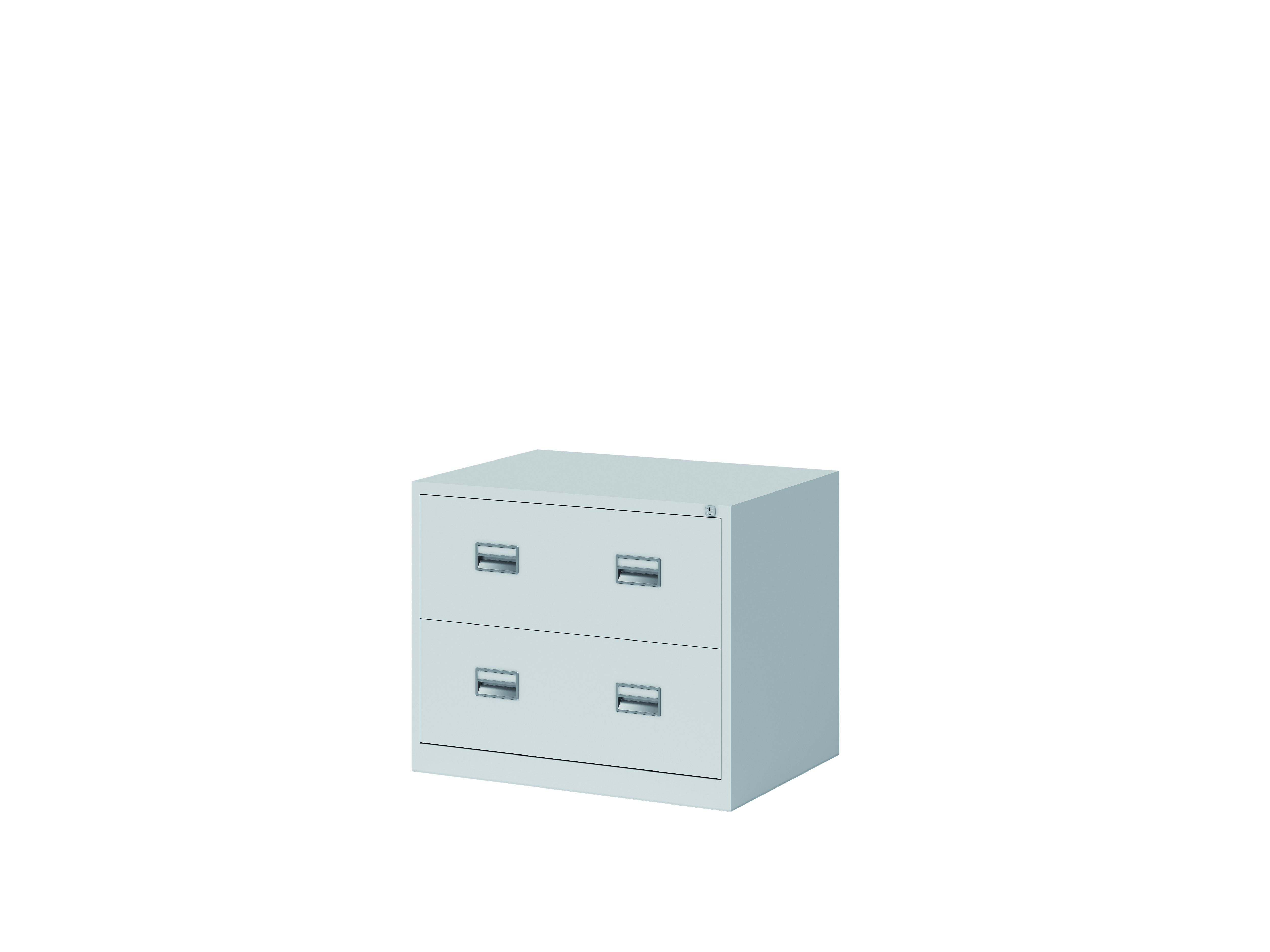 HRD2FF645_R Bisley Hängeregistraturschrank ECO, doppelbahnig, DIN A4, 2 HR-Schubladen, Farbe lichtgrau