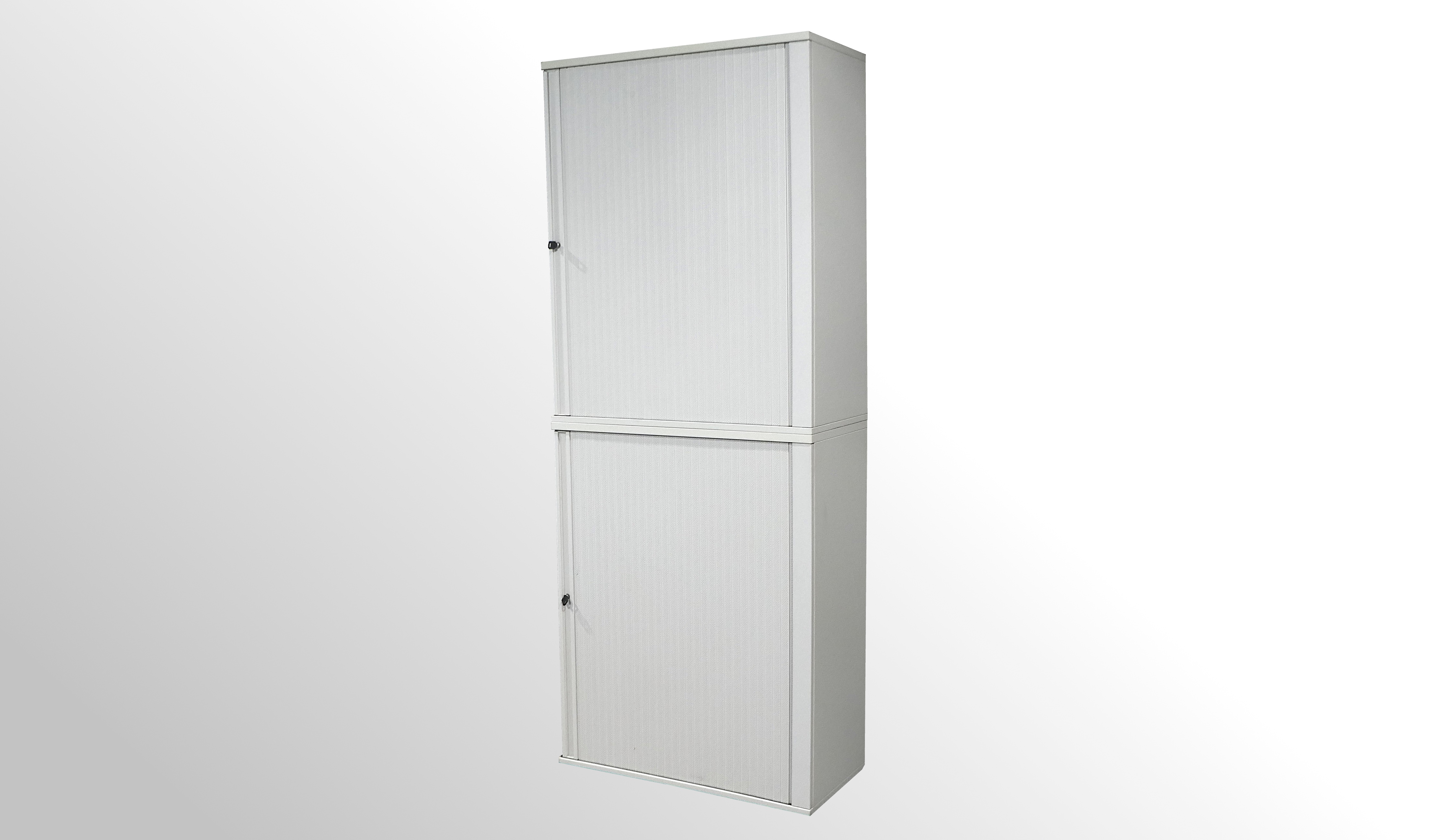 Gebrauchter Kinnarps Ordemo Rollladenschrank - Aktenschrank - 2-teilig - 6 OH - Cremeweiß