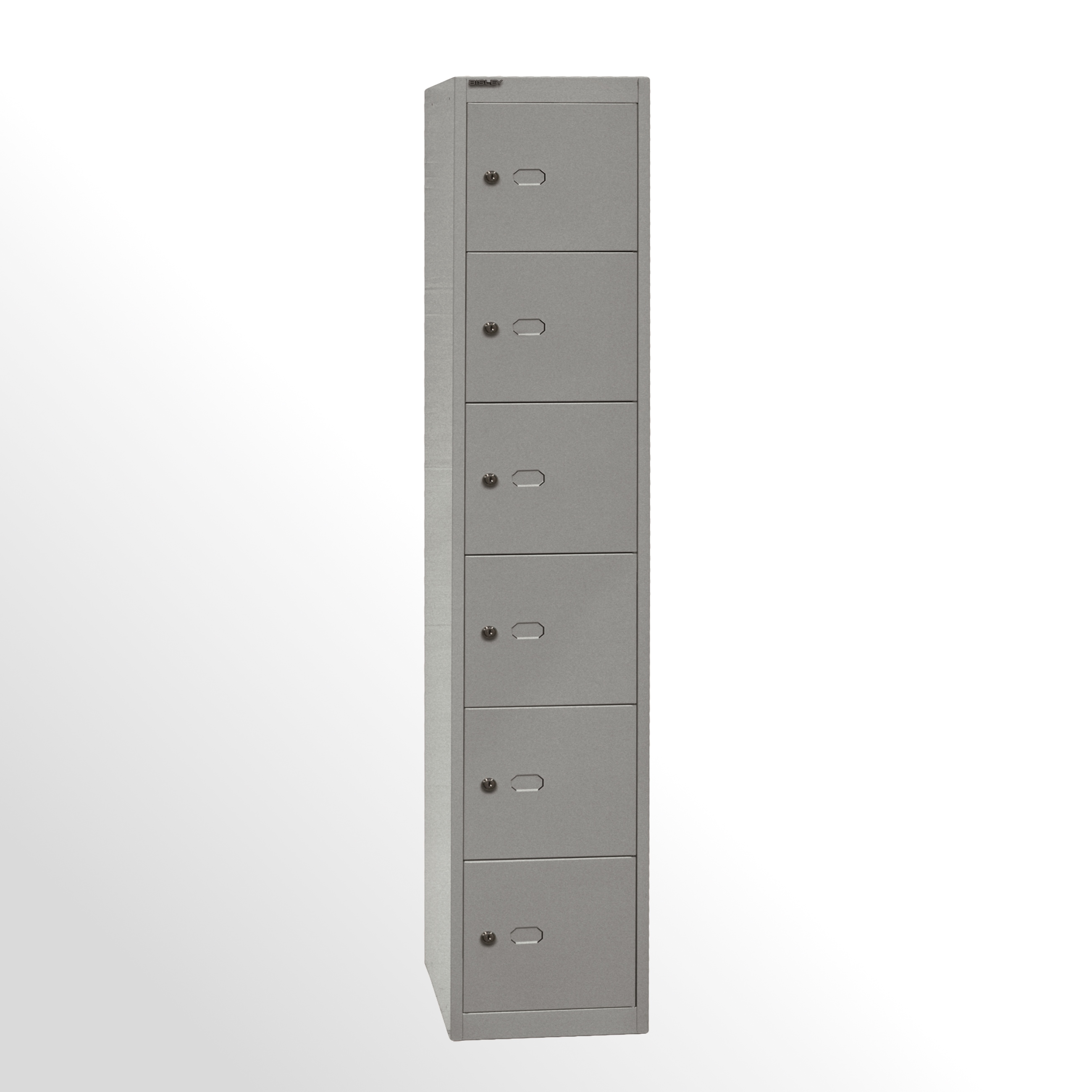 Bisley Schließfachschrank Office, 1 Abteil, 6 Fächer, T 457 mm