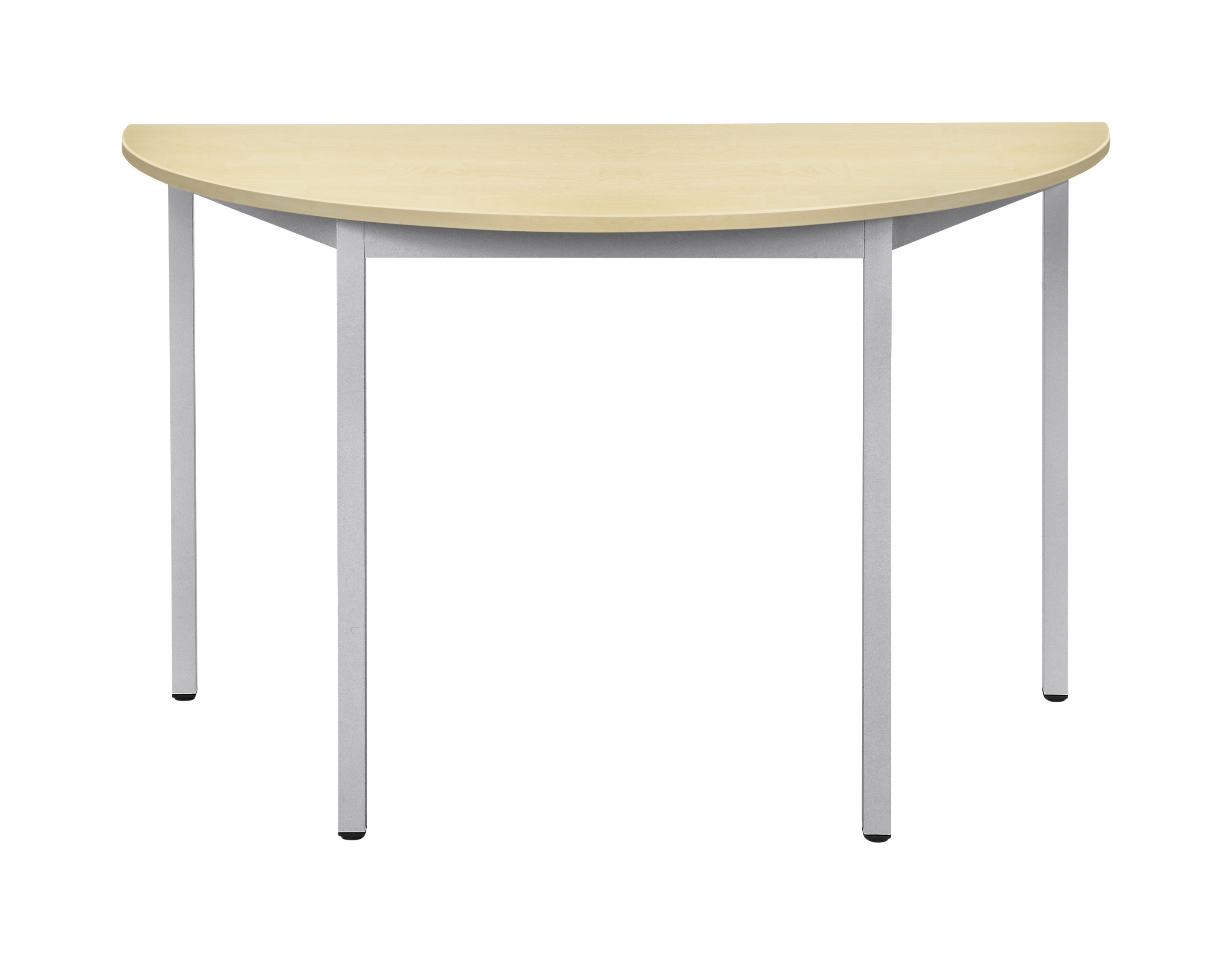MTH1206MP300H7ONz3t7hv6JB Bisley Mehrzwecktisch, halbrund, Gestell pulverbeschichtet, aluminium-ahorn, 1200x600
