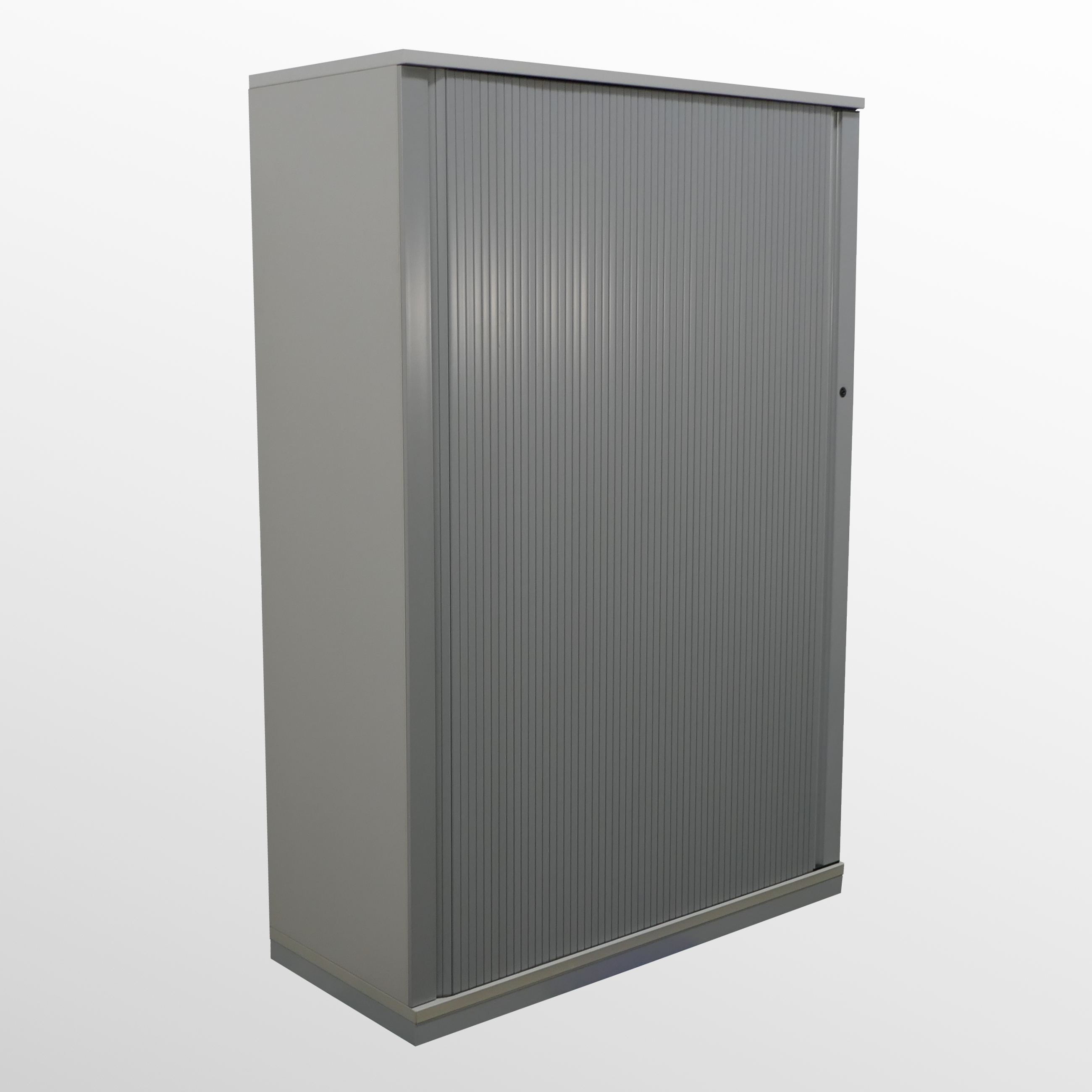 Steelcase-Rollladenschrank-4-OH-grau-alufarben-1000er-2 Günstiger Steelcase Rollladenschrank - Aktenschrank - 4 Ordnerhöhen - B 1000 mm