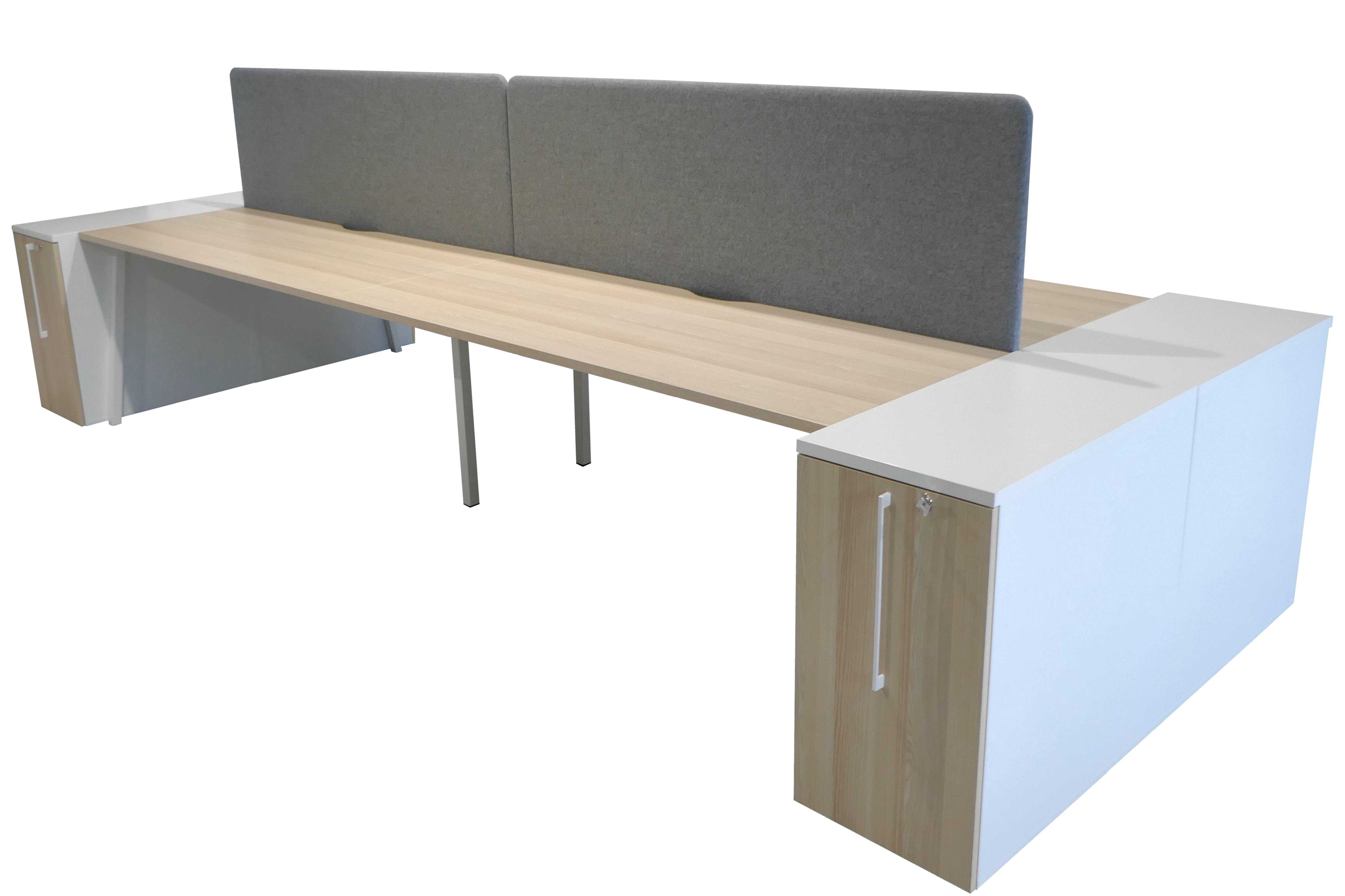 pcpqtv2pou3gkpiiaow Günstiger Bench-Arbeitsplatz - 4er Arbeitsplatz mit Trennwänden