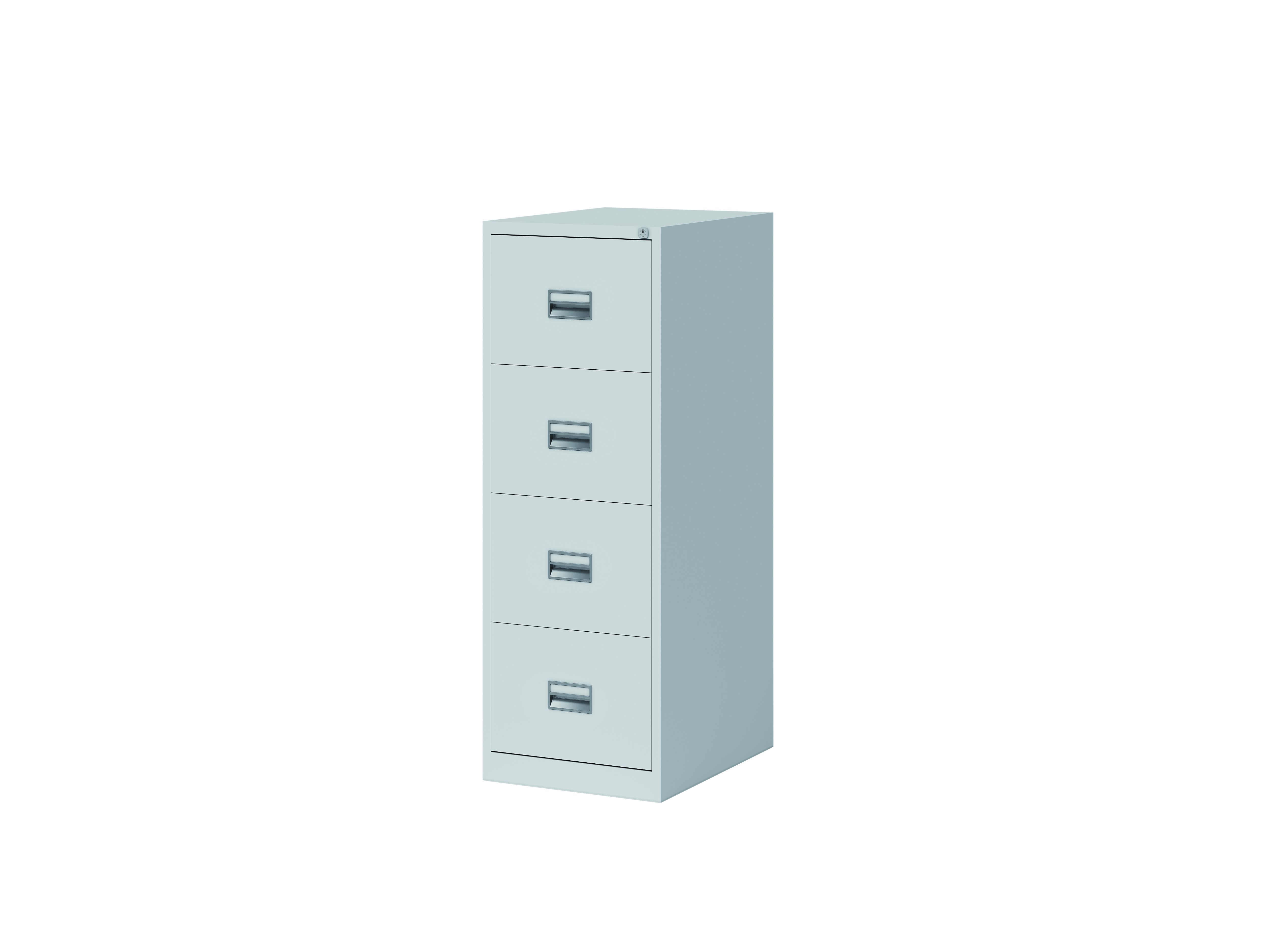 HRE4FF645_R Bisley Hängeregistraturschrank ECO, einbahnig, DIN A4, 4 HR-Schubladen, Farbe lichtgrau