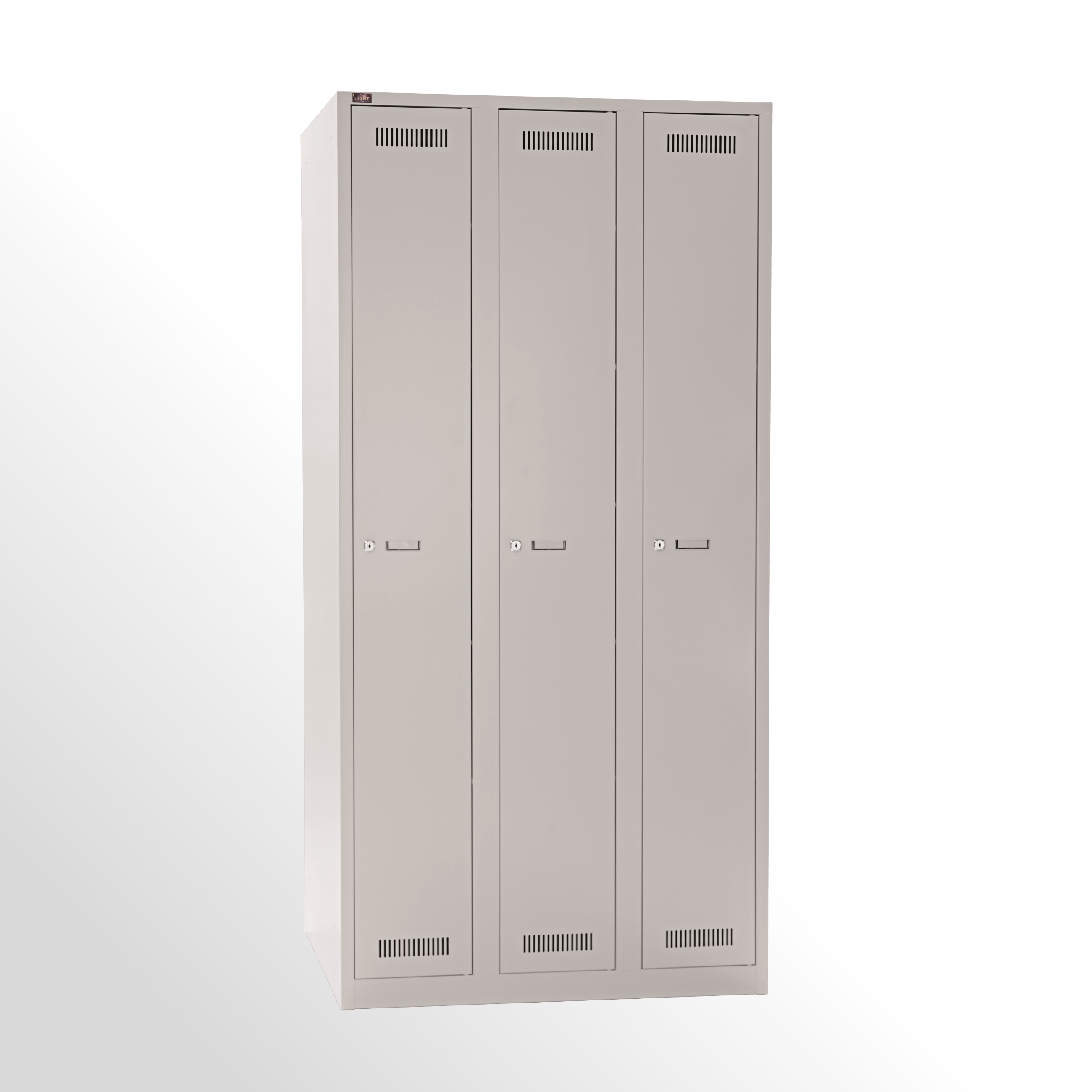 Bisley Garderobenschrank LIGHT 3 Abteile 300, Farbe lichtgrau