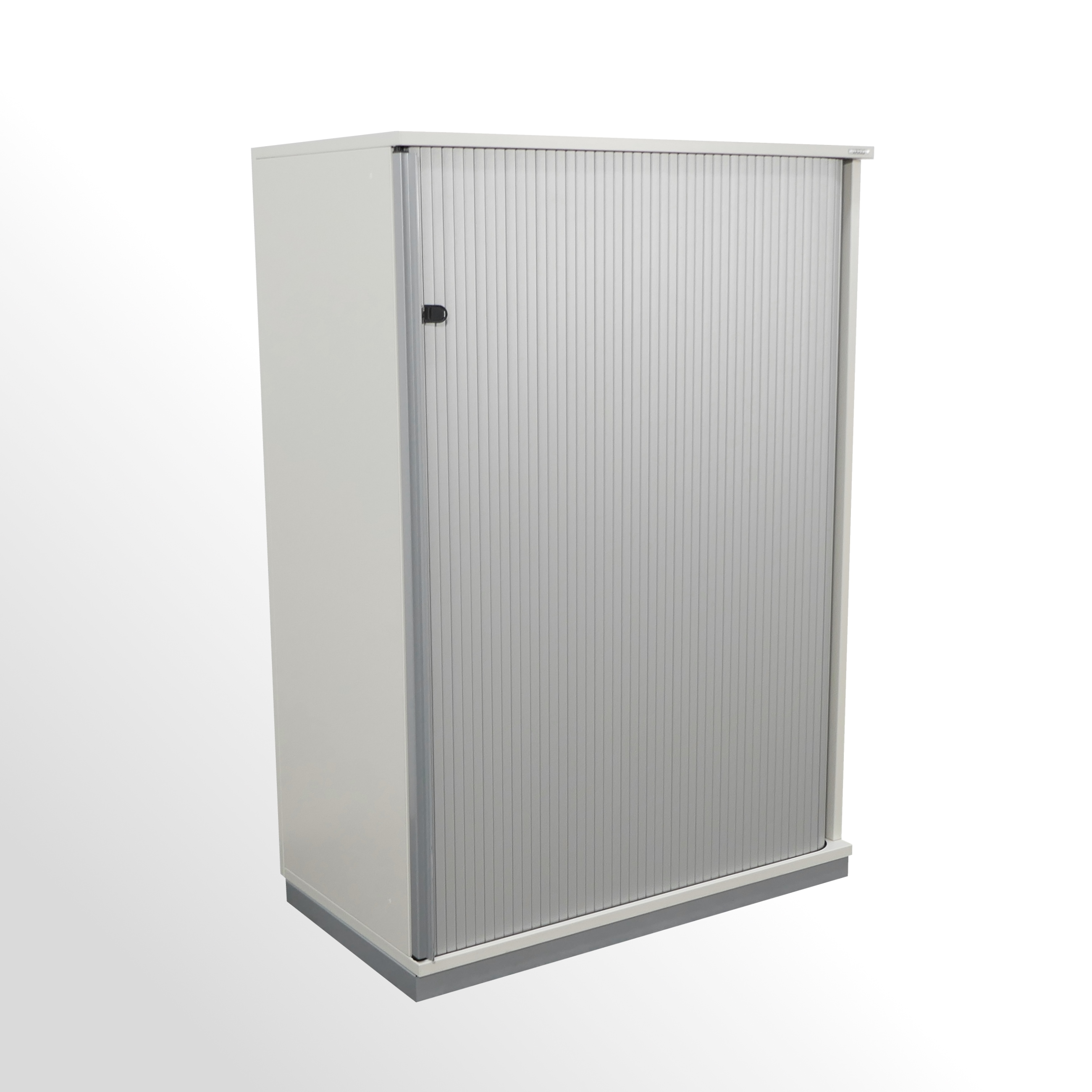 Vario-Rollladenschrank-lichtgrau-alufarben-3-OH-1 Gebrauchter Vario Rollladenschrank - Aktenschrank - 3 Ordnerhöhen