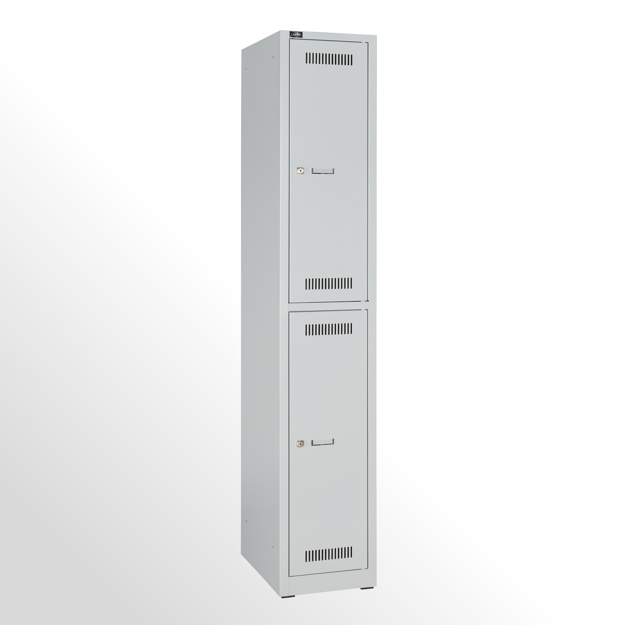 Bisley Garderobenschrank LIGHT, 1 Abteil 300 à 2 Fächer, Farbe lichtgrau