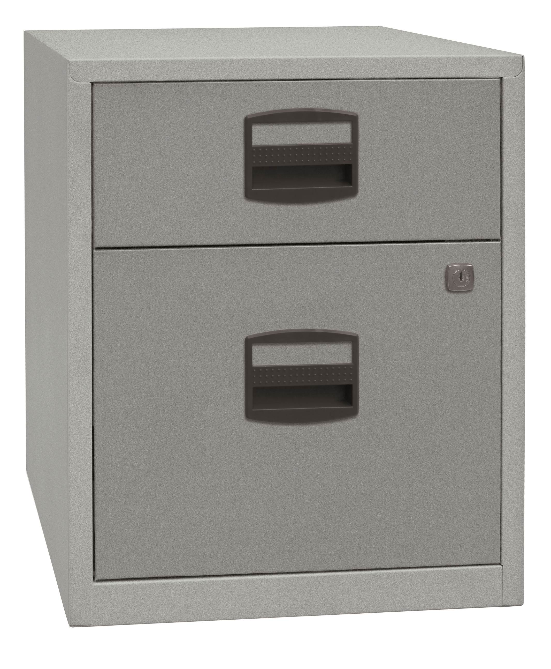 PFAM1S1F355_L Bisley Mobiler Beistellschrank PFA, 1 Universalschublade, 1 HR-Schublade - auf Rollen!