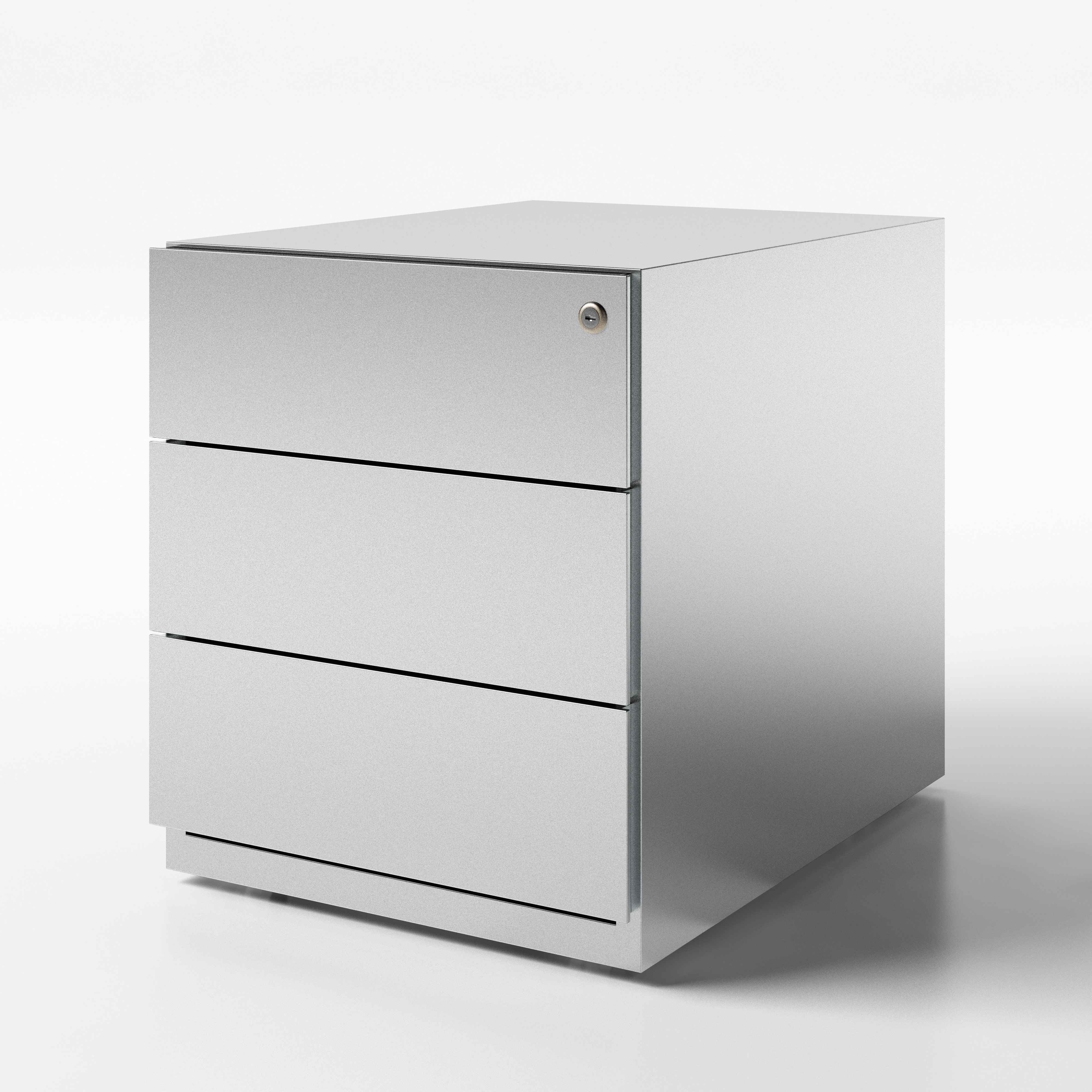 NWA59M7SSS355 Bisley Rollcontainer Note™ mit Griffleiste, 3 Universalschubladen; T 565 mm
