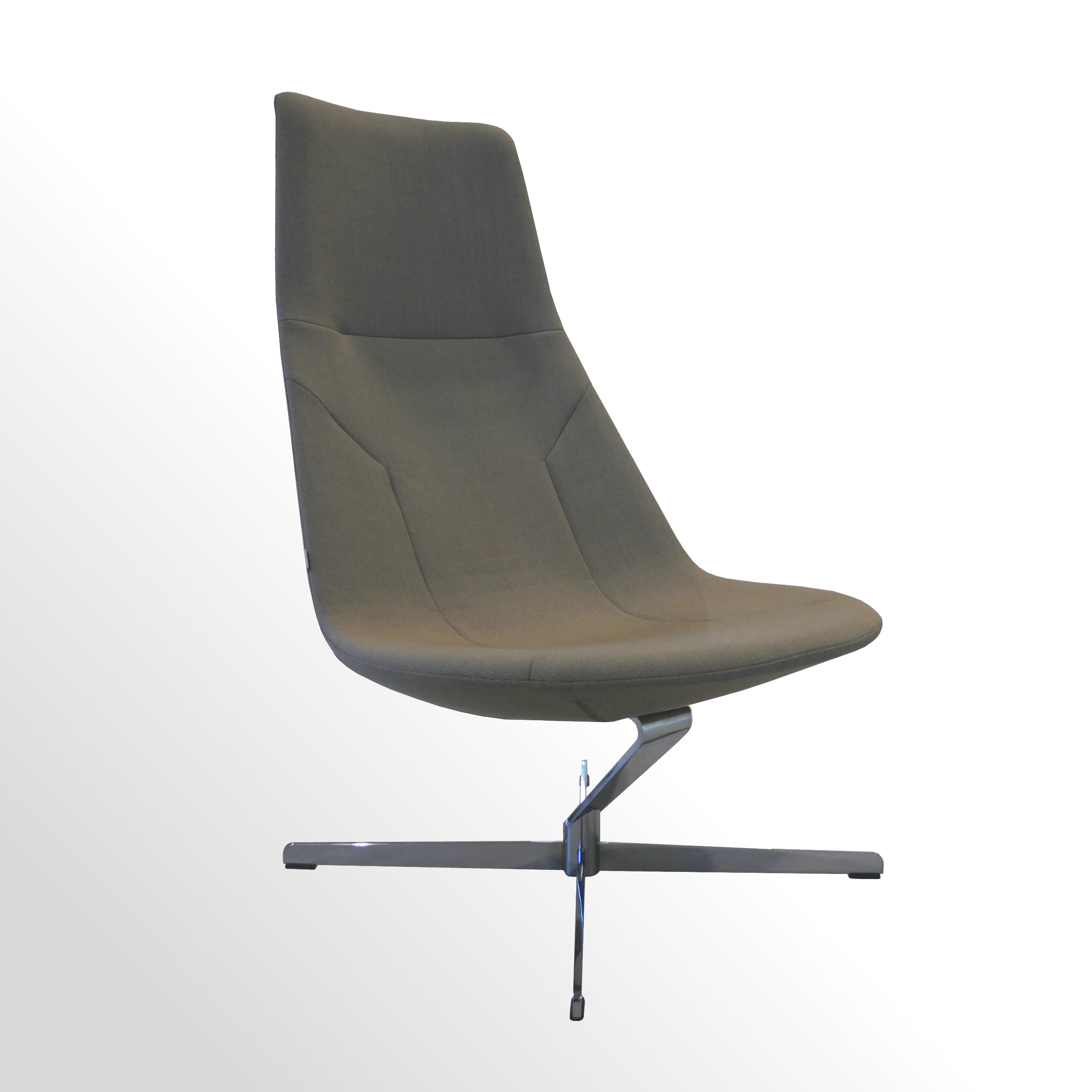 GSW113-1 Hochwertiger Design-Loungesessel - Stoff beige