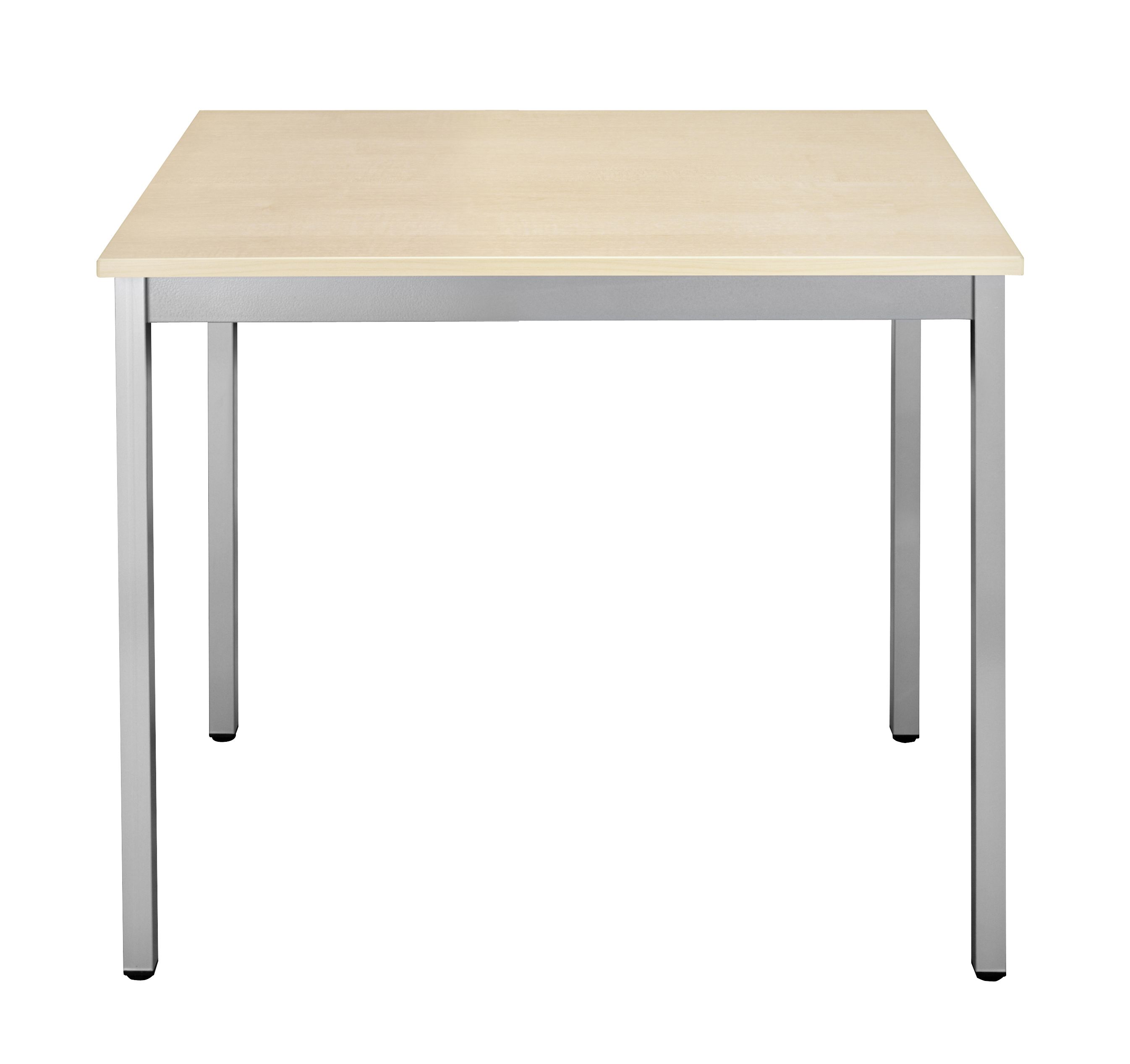 MT0706MP300 Bisley Mehrzwecktisch, rechteckig, Gestell aus Stahl, pulverbeschichtet, aluminium-ahorn, 700x600