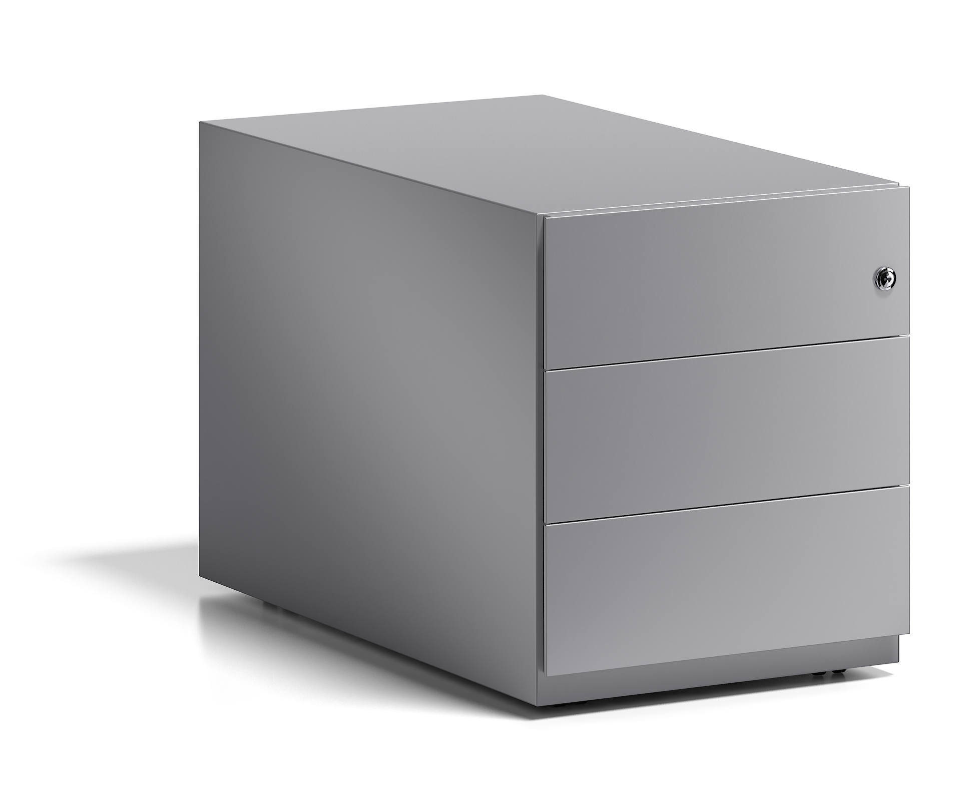 NWA79M7SSS355_L Bisley Rollcontainer Note™ mit Griffleiste, 3 Universalschubladen; T 775 mm