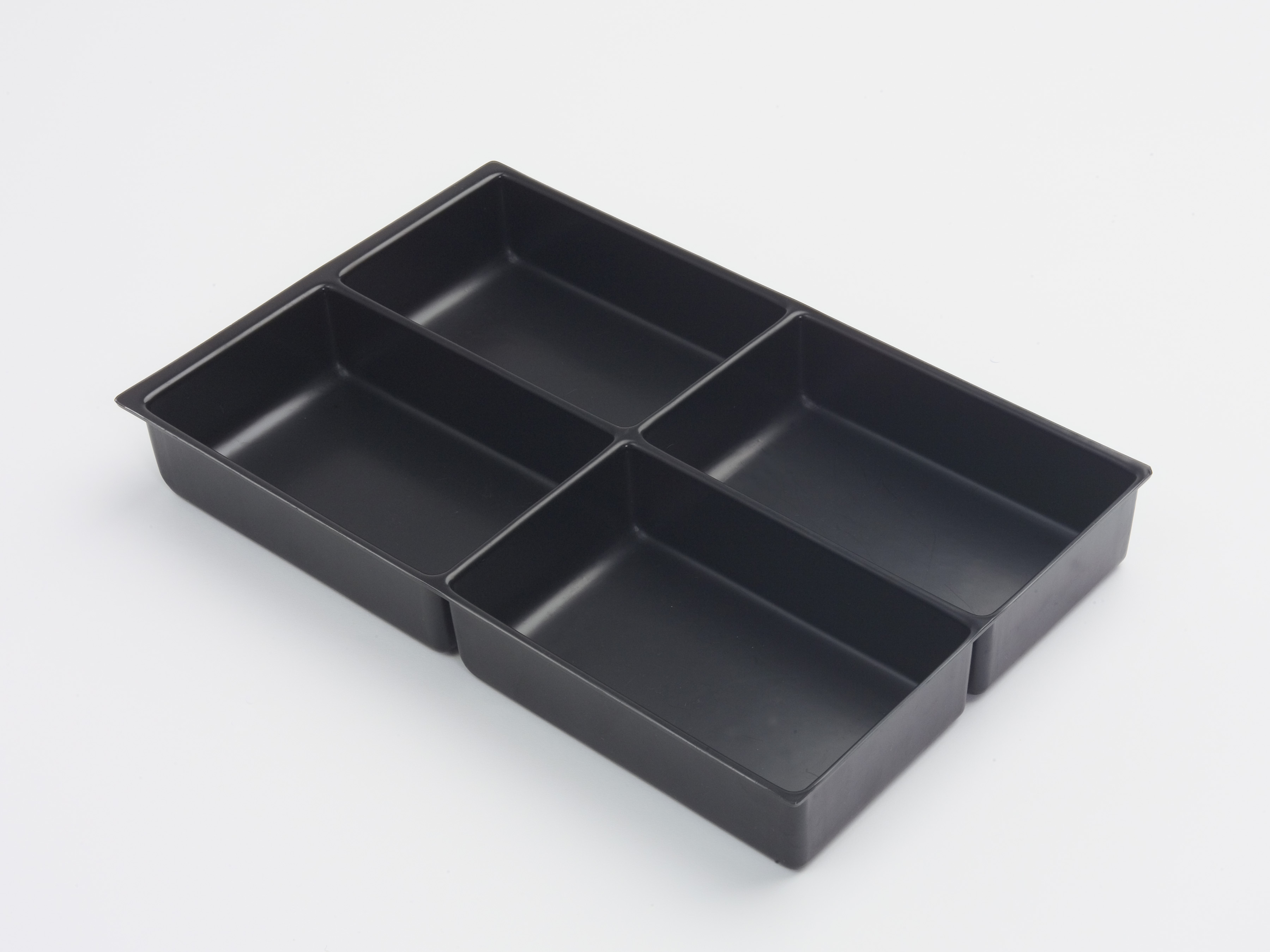 227P1800_L Bisley MultiDrawer™ Schubladeneinsatz A4 4 Fächer für A4 Schubladen H 102, 87, 51 mm