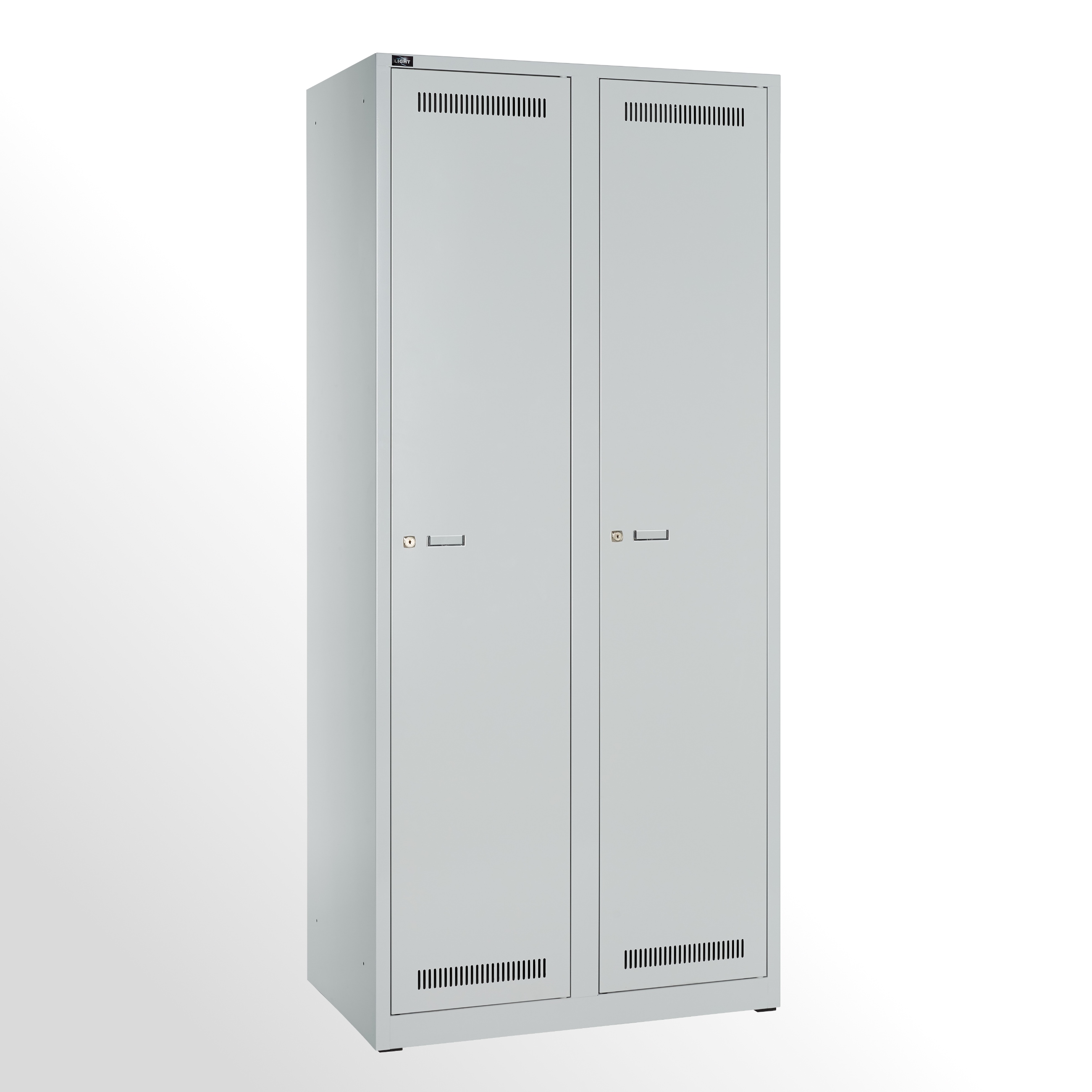 Bisley Garderobenschrank LIGHT 2 Abteile 400, Farbe lichtgrau