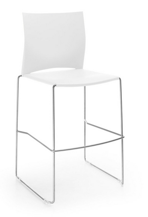 Ariz-550CV-weiss Günstiger Barhocker - Counterstuhl - Kunststoff weiß