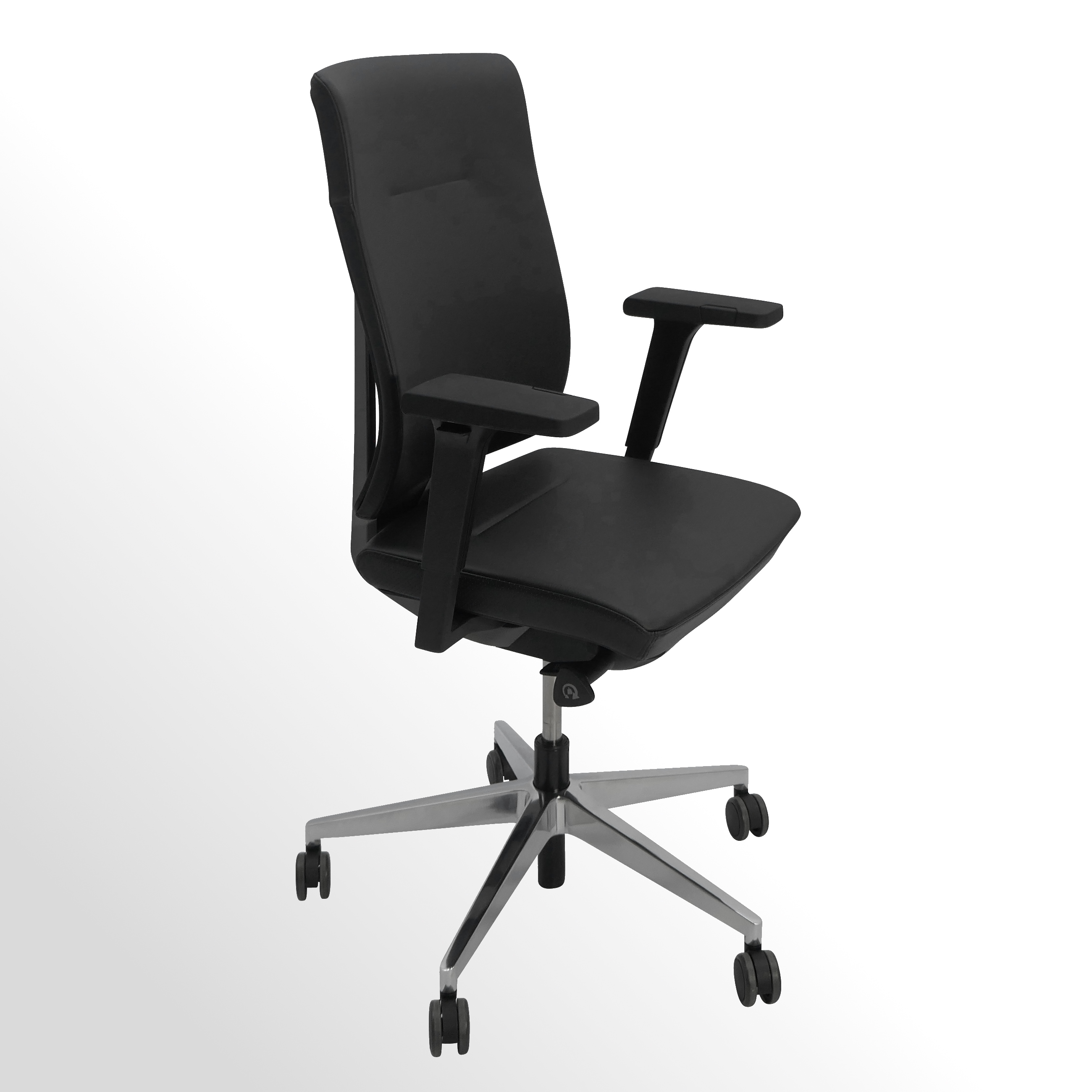 Xenon-leder-R-cken-grau-FK-Alu-poliert-2 Ergonomischer Premium Bürodrehstuhl - Leder schwarz