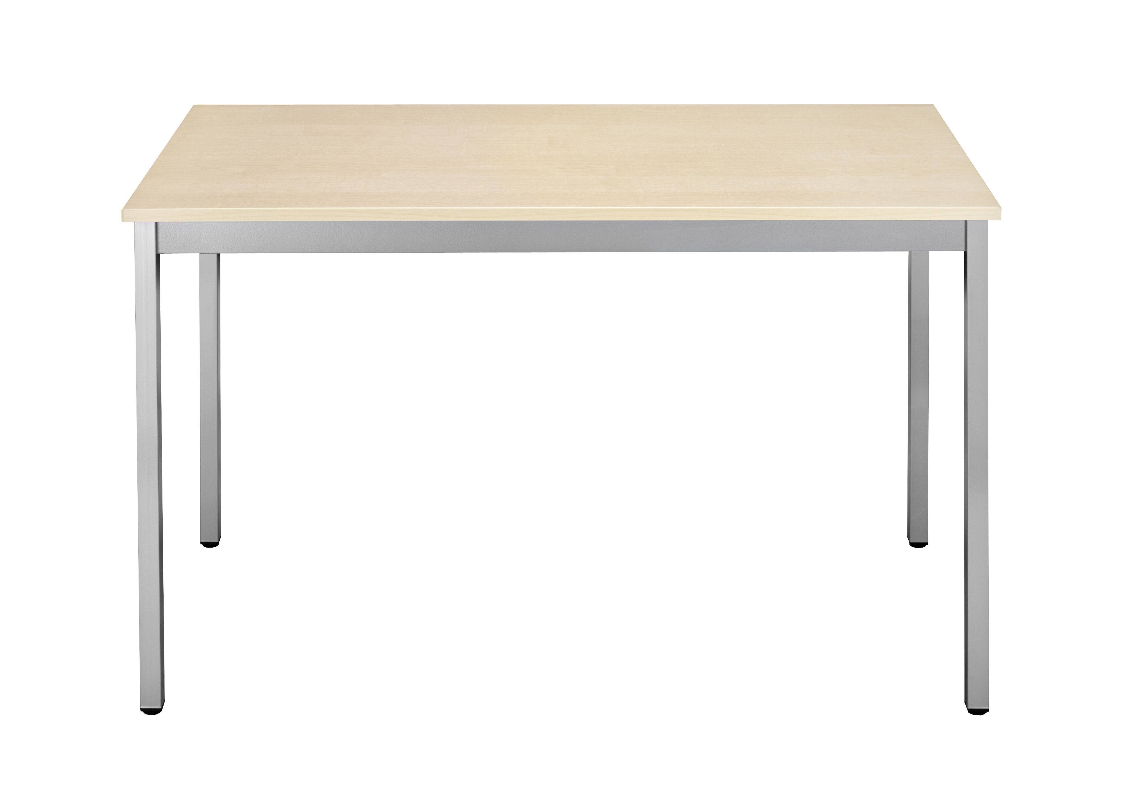 MT1206MP300 Bisley Mehrzwecktisch, rechteckig, Gestell pulverbeschichtet, alu-ahorn, 1200x600
